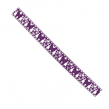 3961 - 3700443539613 - MegaCrea DIY - Ruban adhésif fantaisie 1,5 cm x 1 m paillons violet