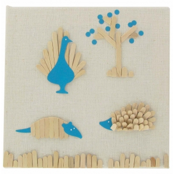7802 - 3700443578025 - MegaCrea DIY - Mini Bâtonnets en bois Naturel 0,5 x 5,5 cm Ep 2 mm x 200 pièces - 3