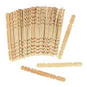 Bâtons de construction en bois 11,4 x 1 cm 50 pièces