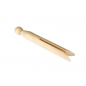 Pinces à linge en bois tête ronde 9,5 x 1,5 cm 12 pièces