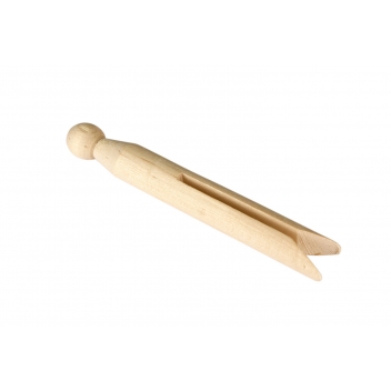 7481 - 3700443574812 - MegaCrea DIY - Pinces à linge en bois tête ronde 9,5 x 1,5 cm 12 pièces