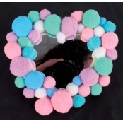 Pompons pastel 1 à 2,2 cm Assortiment 120 pièces