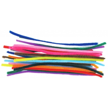 4002 - 3700443540022 - MegaCrea DIY - Chenilles Couleurs vives 30 x 0,5 cm Assortiment 24 pièces - 8