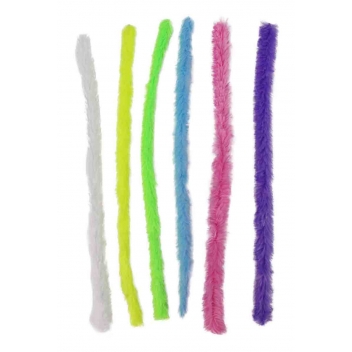 4600 - 3700443546000 - MegaCrea DIY - Chenilles XL 2 cm Couleurs pastel Assortiment 6 pièces - 2