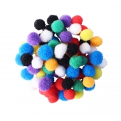 Mini pompons Couleurs vives 0,8 cm Assortiment 200 pièces