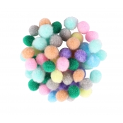 Mini Pompons Couleurs pastel 0,8 cm Assortiment 200 pièces