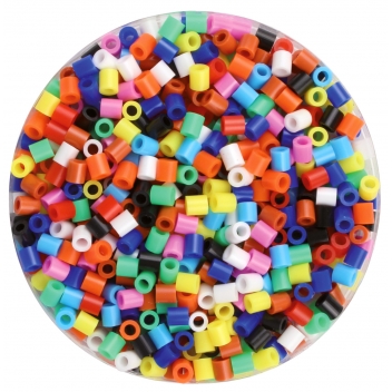 8180 - 3700443581803 - MegaCrea DIY - 1 000 perles à repasser MIDI (Ø5 mm) Assortiment opaque - 2