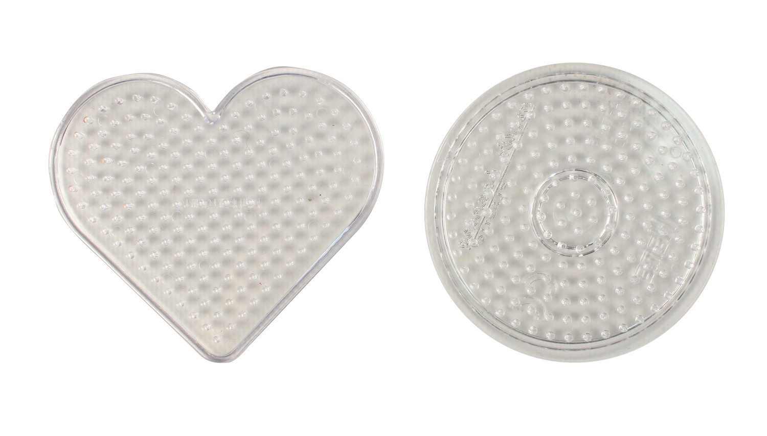 Plaque pour perles à repasser en plastique Bio - Coeur - 7 x 8,5 cm - 1 pce  - Plaque perles à repasser Midi - Creavea
