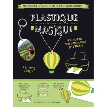 4059 - 3700443540596 - MegaCrea DIY - Plastique magique Blanc IMPRIMABLE 20x28 cm 2 pièces - 3