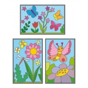 Cartes à gratter 10x15 cm Champêtre 3 pièces Activités manuelles Enfant