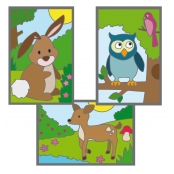 Cartes à gratter 10x15 cm La forêt 3 pièces Activités manuelles Enfant