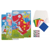 Mosaique numérotées mousse kits animaux x 3 pièces Activités enfant