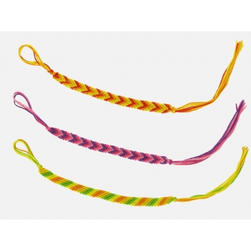 4205 - 3700443542057 - MegaCrea DIY - Fil bracelet brésilien Echeveaux de coton 12 couleurs vives