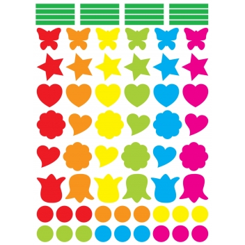 6022 - 3700443560228 - MegaCrea DIY - Gommettes assorties vives 2,3 cm x 140 pièces
