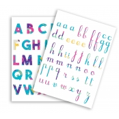 Gommettes alphabet de 1,5 à 2,5 cm x 73 pièces