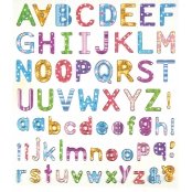 Stickers alphabet pois et rayures de 0,5 à 2 cm x 67 pièces