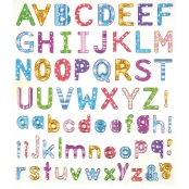 Stickers alphabet pois et rayures de 0,5 à 2 cm x 67 pièces