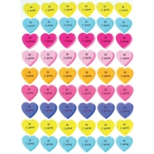 Stickers coeur je t'aime 2 cm multicolore x 54 pièces