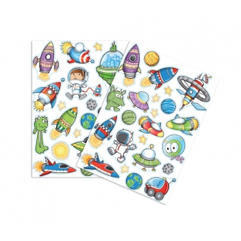 6116 - 3700443561164 - MegaCrea DIY - Gommettes air espace de 1 à 9,5 cm 43 pièces