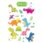 Gommettes dinosaures de 2 à 6,5 cm 28 pièces