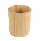 Pot à crayons en bois diam. 8,5 cm, haut. 10 cm