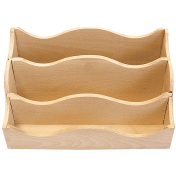 7006 - 3700443570067 - MegaCrea DIY - Range-courrier en bois 25 x 15 x 13 cm