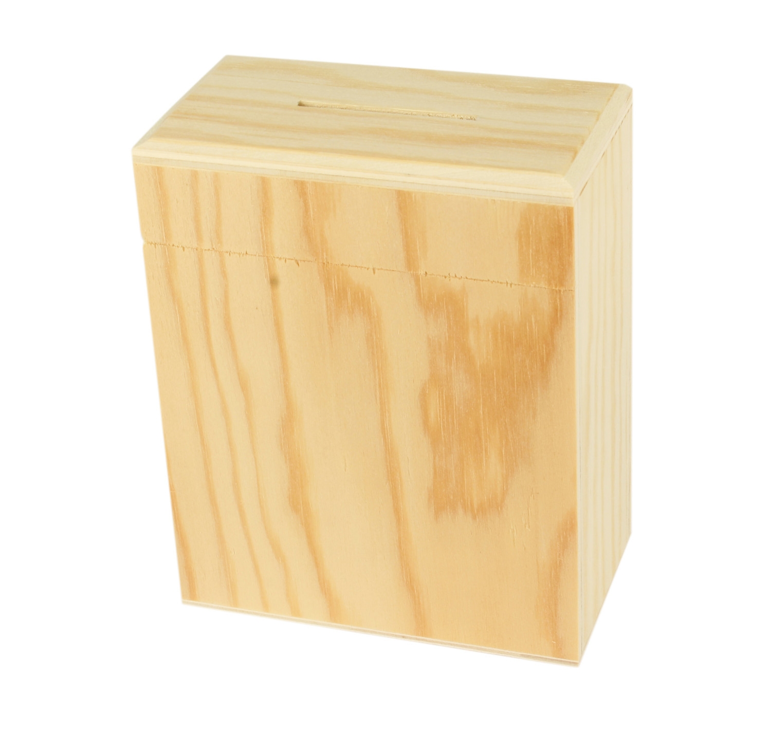 Tirelire en bois Simple et efficace 13 x 10,5 x 6 cm - MegaCrea DIY ref 7100