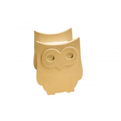 Tirelire en bois Hibou 11 x 9 x 7 cm