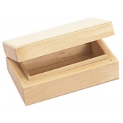 Boite en bois rectangle 10 x 6 H 3,8 cm