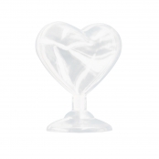 Boite Coeur en plastique sur pied 7 x 5 x 3 cm