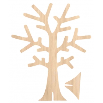 4446 - 3700443544464 - MegaCrea DIY - Support à bijoux Arbre en bois 22 x 18 x 0,3 cm - 3
