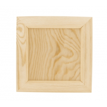 7007 - 3700443570074 - MegaCrea DIY - Cadre photo en bois carré intérieur 15 cm extérieur 21,5 cm - 2