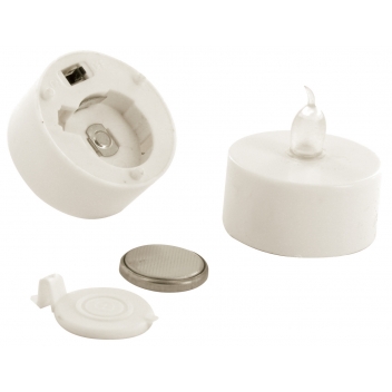 4204 - 3700443542040 - MegaCrea DIY - Bougies led scintillantes piles fournies x 2 pièces