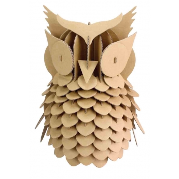 4559 - 3700443545591 - MegaCrea DIY - Maquette en carton à assembler Hibou 20 x 25 cm - 3