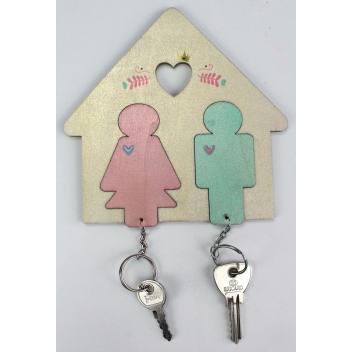 7611 - 3700443576113 - MegaCrea DIY - Porte-clés et Range-clés en forme de maison 15,5 x 15 cm