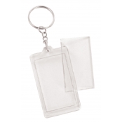 Porte-clés en plastique Rectangle 4 x 5,5 cm 2 pièces