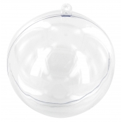 Boule en plastique cristal transparent 10 cm