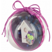 Boule en plastique cristal transparent 10 cm