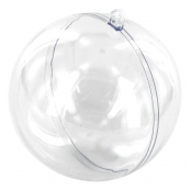 Boule en plastique cristal transparent 12 cm