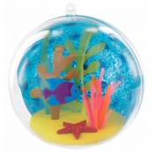 Boule en plastique cristal transparent 12 cm