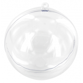 8117 - 3700443581179 - MegaCrea DIY - Boule en plastique cristal transparent 13,5 cm
