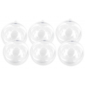 Boule transparente en plastique transparent 3 cm x 6 pièces