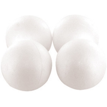 8074 - 3700443580745 - LePolystyrène - Boules en polystyrène 7 cm Lot de 4 pièces - 8