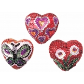 Coeur en polystyrène 9 cm Lot de 4 pièces