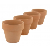Mini pots de fleurs en terre cuite 4,4x4 cm 4 pièces
