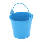 Seau en métal bleu Ø 6,5 cm x H 6,2 cm