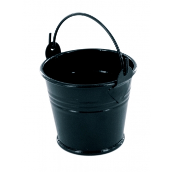2035 - 3700443520352 - MegaCrea DIY - Seau en métal noir Ø 6,5 cm x H 6,2 cm