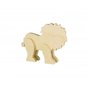 Jouet en bois Lion 12 x 9 x 2 cm