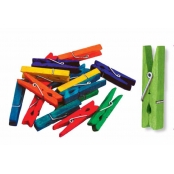 Pinces à linge en bois multicolore 4,5 cm 50 pièces