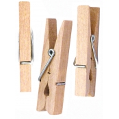 Pinces à linge en bois naturel A 2,5 cm 50 pièces